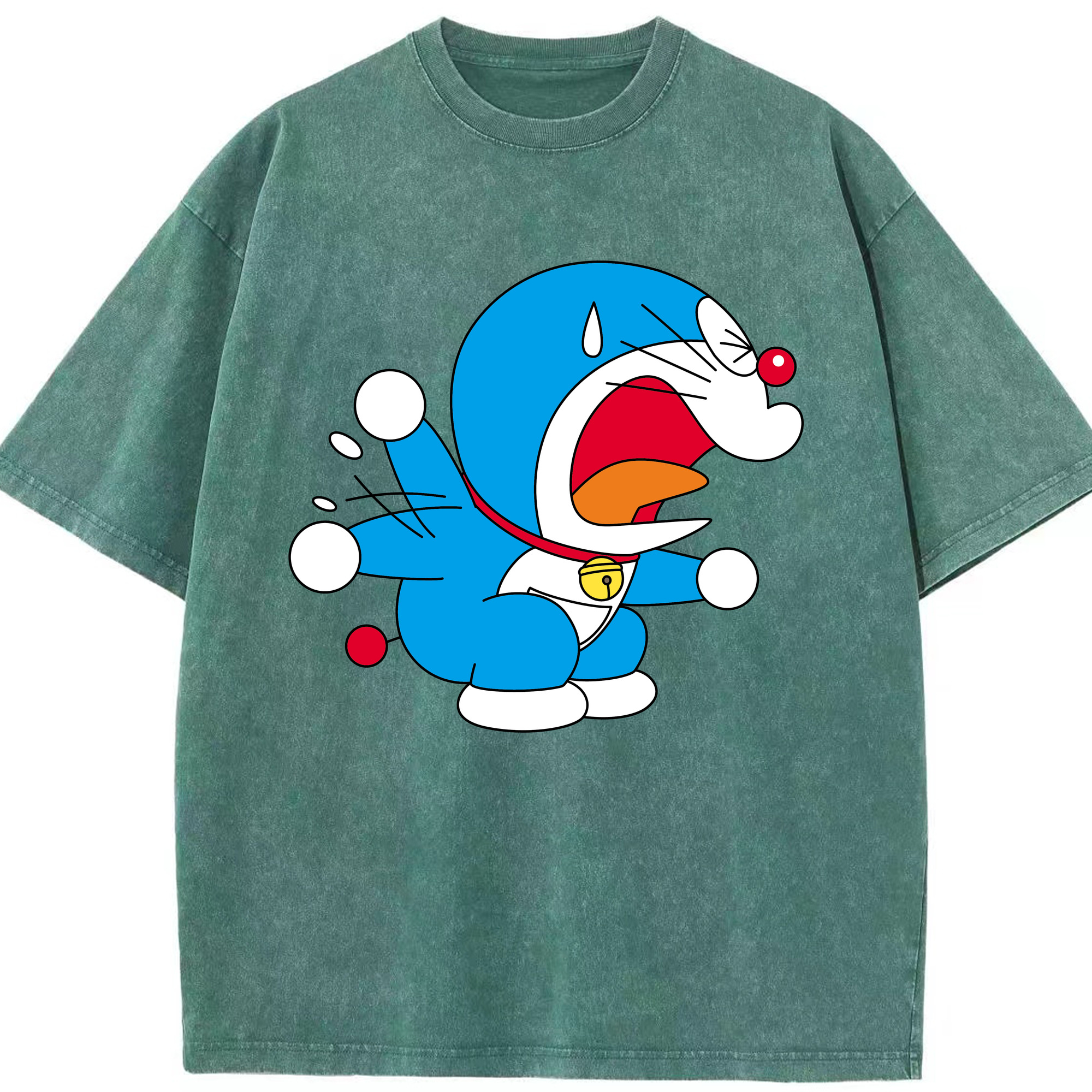 （画像用） ドラえもん Doraemon 綿100% ヴィンテージ風 半袖Tシャツ（フロントプリント）